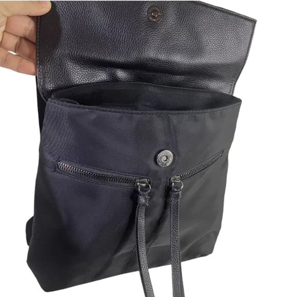 Botkier New York Trigger Black Bag Mini Backpack Black Nylon - Picture 5 of 12